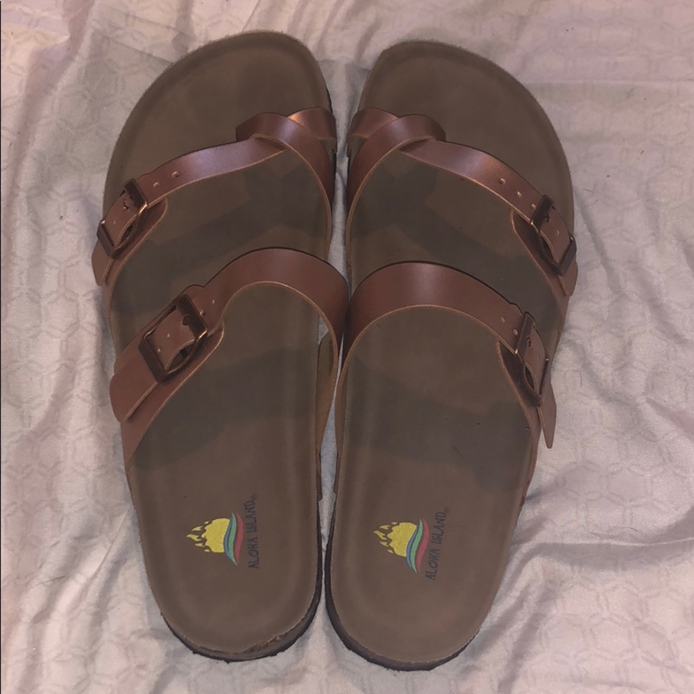 Rose gold sandals- New with box